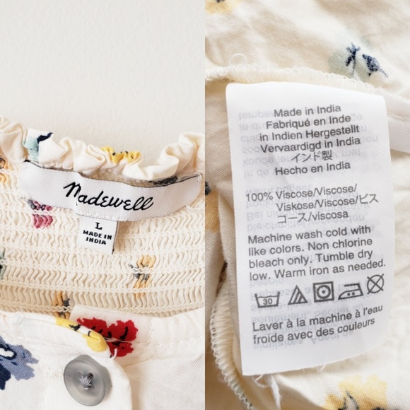 Madewell Seamed Button-Down Shirt Confetti Floral - Picture 6 of 8